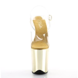 PLEASER Plateau High Heels Flamingo Gold