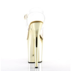 PLEASER Plateau High Heels Flamingo Gold
