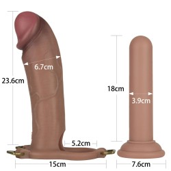 LOVETOY Ingen Unisex Strap-On Set 25,5 cm L - 2XL Beige