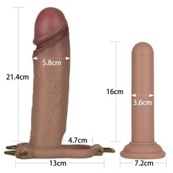 LOVETOY Ingen Unisex Strap-On Set 23 cm L - 2XL Beige