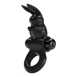 PRETTY LOVE Exciting Rabbit Penisring mit Vibration Schwarz