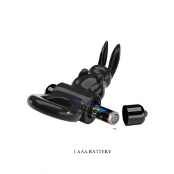 PRETTY LOVE Exciting Rabbit Penisring mit Vibration Schwarz