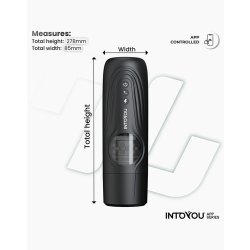 INTOYOU Egor Masturbator Stossend & Rotierend mit App-Steuerung Schwarz