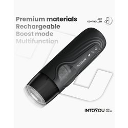 INTOYOU Egor Masturbator Stossend & Rotierend mit App-Steuerung Schwarz