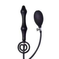 RIMBA Aufblasbarer Anal--Plug mit Doppel-Ballon Silikon Schwarz