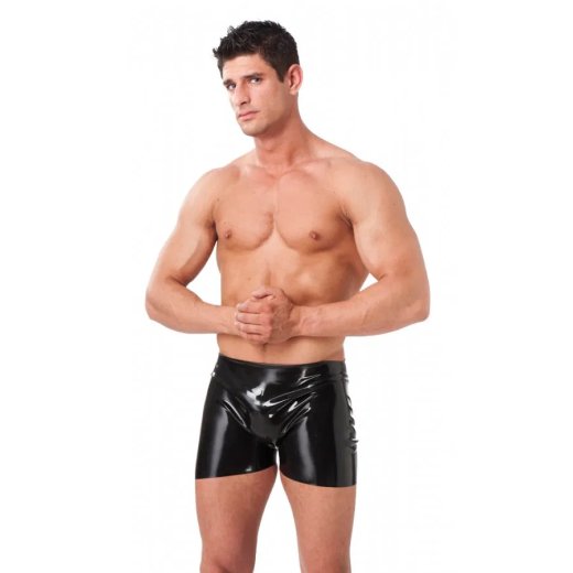 RIMBA Latex Play Shorts mit offener Rückseite Schwarz