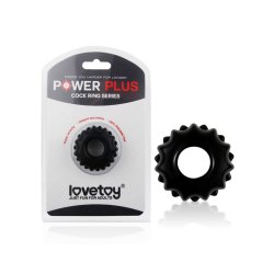LOVETOY Power Plus Penisring mit Spikes Schwarz