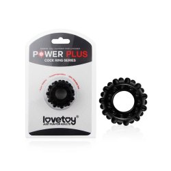 LOVETOY Power Plus Penisring mit Noppen Schwarz