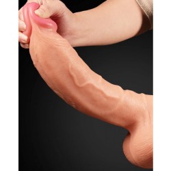 LOVETOY Nature Cock Dildo Ø 5.3 cm x 30,5 cm aus Silikon Beige