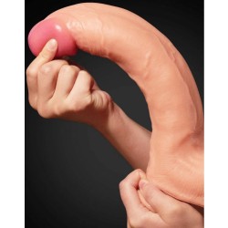 LOVETOY Nature Cock Dildo Ø 5.3 cm x 30,5 cm aus Silikon Beige