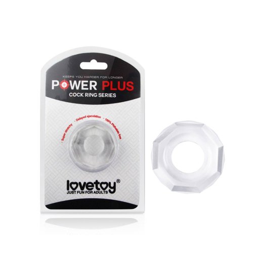 LOVETOY Penisring Power Plus Superstretch Oktagon Transparent