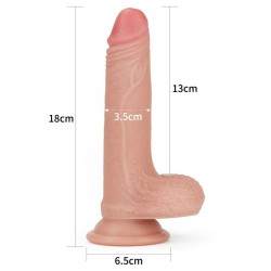 LOVETOY Nature Cock Dildo Ø 3.8 cm x 18 cm aus Silikon Beige