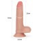 LOVETOY Nature Cock Dildo Ø 3.8 cm x 18 cm aus Silikon Beige