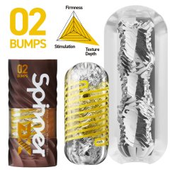 TENGA Spinner DX Masturbator 02 Bumps Orange /Transparent