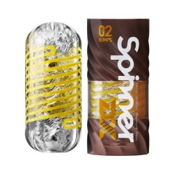 TENGA Spinner DX Masturbator 02 Bumps Orange /Transparent