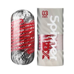 TENGA Spinner DX Masturbator 03 Steps Rot/Transparent