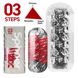 TENGA Spinner DX Masturbator 03 Steps Rot/Transparent