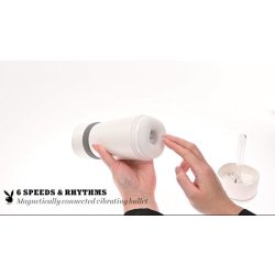 PLAYBOY Twist & Stroke Masturbator mit Vibrations- & Wärmefunktion Weiss
