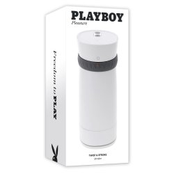 PLAYBOY Twist & Stroke Masturbator mit Vibrations- & Wärmefunktion Weiss