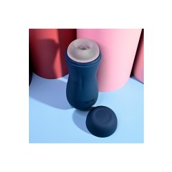 PLAYBOY Gusto Masturbator mit Vibrations- & Saugfunktion Blau