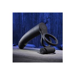 GENDER X Full Swing Penis- & Hodenring mit Dildo & Vibration Schwarz