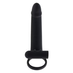 GENDER X Full Swing Penis- & Hodenring mit Dildo & Vibration Schwarz