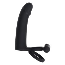 GENDER X Full Swing Penis- & Hodenring mit Dildo & Vibration Schwarz