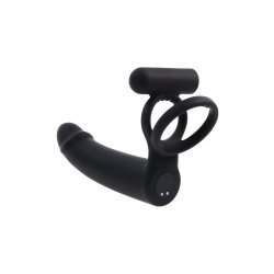 GENDER X Full Swing Penis- & Hodenring mit Dildo & Vibration Schwarz