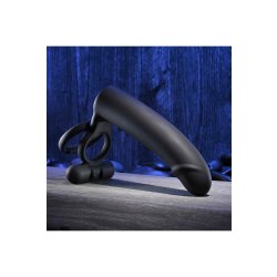 GENDER X Full Swing Penis- & Hodenring mit Dildo & Vibration Schwarz