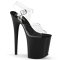 PLEASER Plateau High Heels Flamingo Matt Schwarz/Transparent