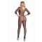 PINK LIPSTICK Risqué Crotchless Bodystocking Schwarz