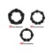 BEAST RINGS Flexible Beaded Cock Ring 3er-Set Schwarz