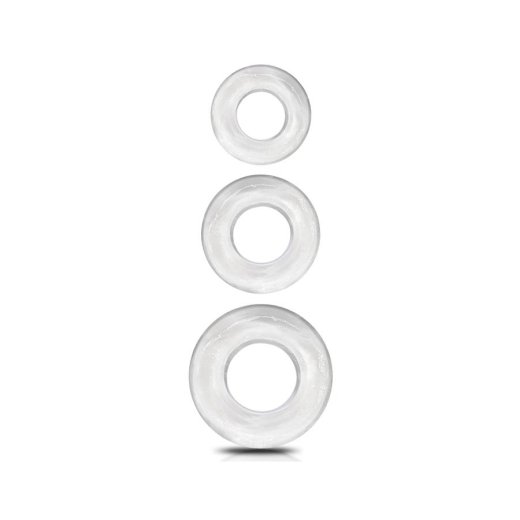 BEAST RINGS Round Set of Cock Rings Transparent
