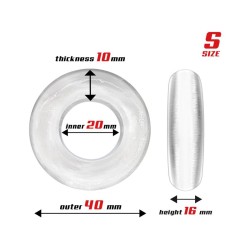 BEAST RINGS Round Set of Cock Rings Transparent