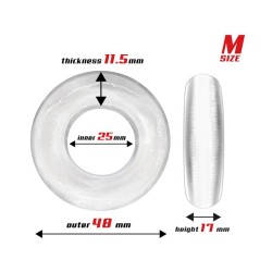 BEAST RINGS Round Set of Cock Rings Transparent