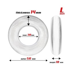 BEAST RINGS Round Set of Cock Rings Transparent