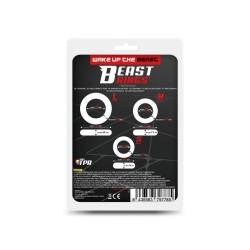 BEAST RINGS Round Set of Cock Rings Transparent