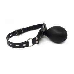 KINK GEAR Aufblasbarer Ballknebel Schwarz