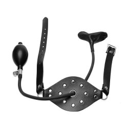 KINK GEAR Aufblasbarer Kinky Knebel Schwarz