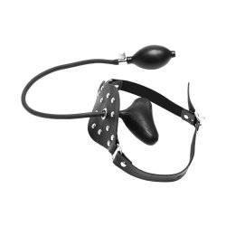 KINK GEAR Aufblasbarer Kinky Knebel Schwarz