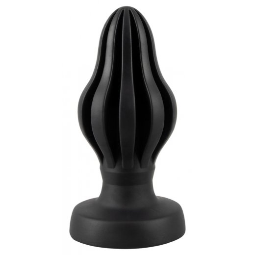 ANOS Super Soft Plug Ø 7 cm x 13,7 cm aus Silikon Schwarz