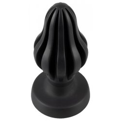 ANOS Super Soft Plug Ø 7 cm x 13,7 cm aus Silikon Schwarz