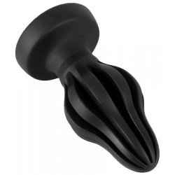 ANOS Super Soft Plug Ø 7 cm x 13,7 cm aus Silikon Schwarz