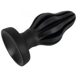 ANOS Super Soft Plug Ø 7 cm x 13,7 cm aus Silikon Schwarz