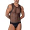CANDYMAN Transparent Mesh Tank Top Bastet Schwarz