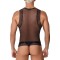 CANDYMAN Transparent Mesh Tank Top Bastet Schwarz
