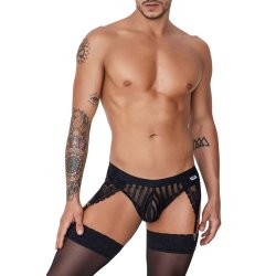 CANDYMAN Garter Thong Turan Schwarz