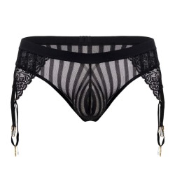 CANDYMAN Garter Thong Turan Schwarz