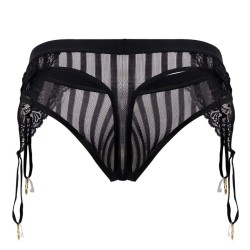 CANDYMAN Garter Thong Turan Schwarz