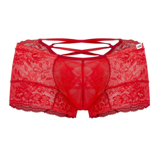 CANDYMAN Veno Spitzen Shorty Rot